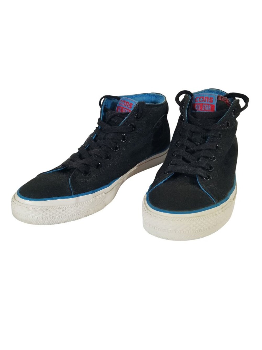 Converse CONS Skate Shoe Rare All Star CTAs Mid-top Black w/Blue Lining